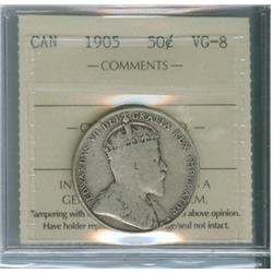 1905 50¢ ICCS VG8.  A nice example with problem free.