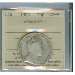 1905 50¢ VG8.  Nice key date isue.