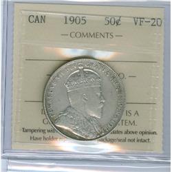 1905 50¢ ICCS VF20.  Key date issue.