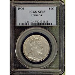 1906 50¢ PCGS EF45 Some lustre. Sharp!