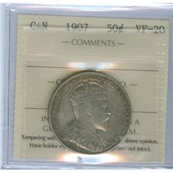 1907 50¢ ICCS VF20.