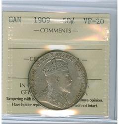 1909 50¢ ICCS VF20 A nice example with problem free.