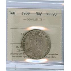 1909 50¢ ICCS VF20.