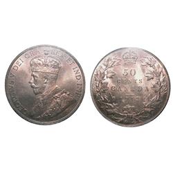 1912 50¢ ICCS MS65.  ICCS Top 3.  Very light purple tone wit