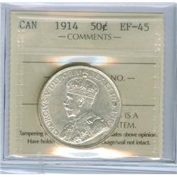 1914 50¢ ICCS EF45.  Attractive blast white example.