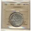 1931 50¢ ICCS MS63.  Brilliant mint state example.