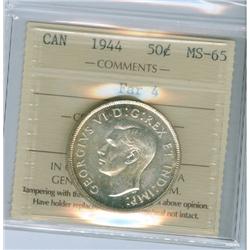 1944 Far 4 50¢ ICCS MS-65PQ+  Brilliant and lustrous.  Excel
