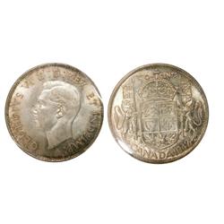 1942 50¢ ICCS MS65.  Another gem example with light rim tone