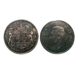 1946 50¢ ICCS MS65 PQ. Attractive green and blue tones over 