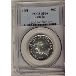 1951 50¢ PCGS SP66.  Gem issue.