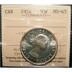 1954 50¢ ICCS MS65.