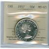 1957 50¢ ICCS MS65.  A better Elizabethan issue in this grad