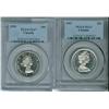 1959 & 1967 50¢ PCGS PL67.  Lot of 2 coins both blast white 