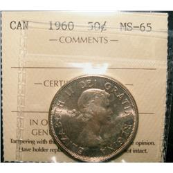 1960 50¢ ICCS MS65.