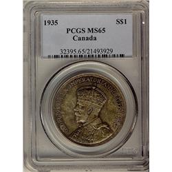1935 $1 PCGS MS65, nicely toned. 