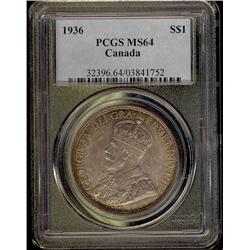 1936 $1 PCGS MS64.