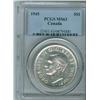Image 1 : 1945 $1 PCGS MS63.  Blast white and lots of lustre.