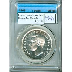 1949 $1 CCCS MS-65 housed in CCCS new hard casing. 