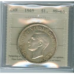 1949 $1 ICCS MS65. Attractive example.