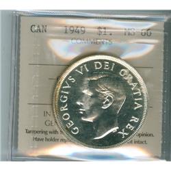 1949 $1 ICCS MS66.  Gem full white issue.