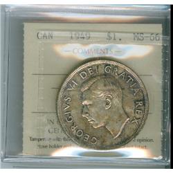 1949 $1 ICCS MS66 Golden brown toning.