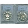 Image 1 : 1951 & 1954 $1 PCGS PL64.  Lot of two coins blast white.