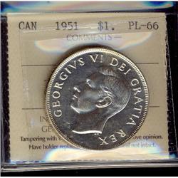 1951 $1 SWL ICCS PL66.  Blast white.