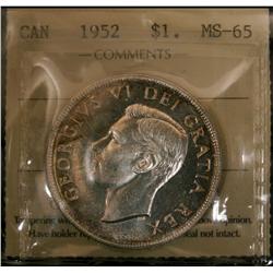 1952 $1 "Water lines" ICCS MS65 PQ+ Lightly toned with full 