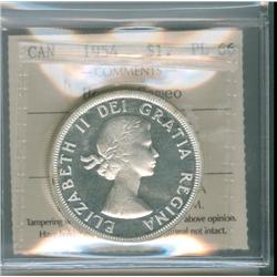 1954 $1 ICCS PL66 Hvy Cameo.