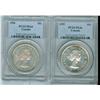 Image 1 : 1955 $1 PL66 & 1956 PL64.  Lot of two coins both PCGS graded