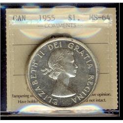 1955 $1 ICCS MS64 Cameo.