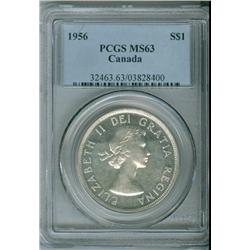 1956 $1 PCGS MS63.  Lustrous white issue.