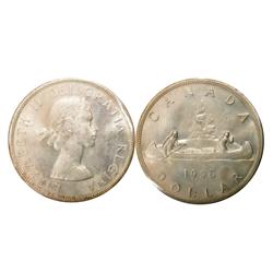 1956 $1 ICCS MS65. A gem example with a very light hint of b