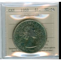 1959 $1 ICCS MS64.  Difficult date to find in high mintstate