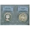 Image 1 : 1963 & 1966 $1 PCGS MS64.  Lot of 2 coins both white in colo