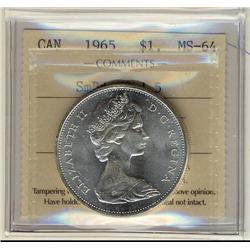 1965 T1 $1 SmBds Ptd5 ICCS MS64.