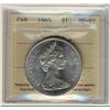 Image 1 : 1965 T1 $1 SmBds Ptd5 ICCS MS64.