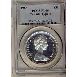 1965 $1 Type 4 PCGS PL66.  A gem example with Cameo finish.