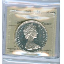 1966 Lg.Beads Ptd. 5  $1 ICCS PL66 CAMEO. The coin has refle