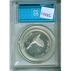 1967 $1 CCCS PL-64 Diving Goose, housed in CCCS new hard cas