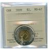 Image 1 : 2009 $2 ICCS MS67.