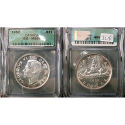 1952 $1 WL ICG MS66.  Full white example.