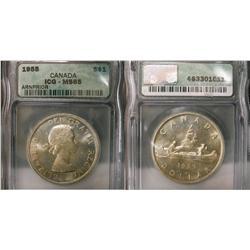 1955 $1 Arnprior w/die crack ICG MS65.  Sharp lustrous example.