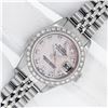 Image 2 : Rolex Ladies Stainless Steel Pink MOP Diamond 26MM Oyster Perpetaul Datejust Wit