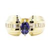 Image 2 : 1.52 ctw Sapphire and Diamond Ring - 14KT Yellow Gold
