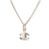 Image 2 : Chanel Silver-tone Metal and Enamel CC Pendant Long Necklace