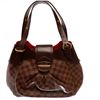 Image 1 : Louis Vuitton Damier Ebene Canvas Leather Sistina GM Bag