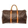 Image 1 : Louis Vuitton Brown Monogram Canvas Leather Keepall 50 cm Duffle Bag Luggage