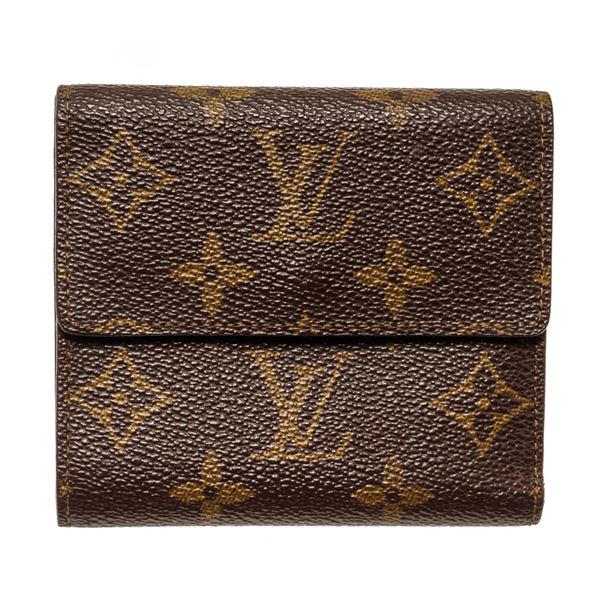 Louis Vuitton Brown Monogram Canvas Leather Elise Wallet