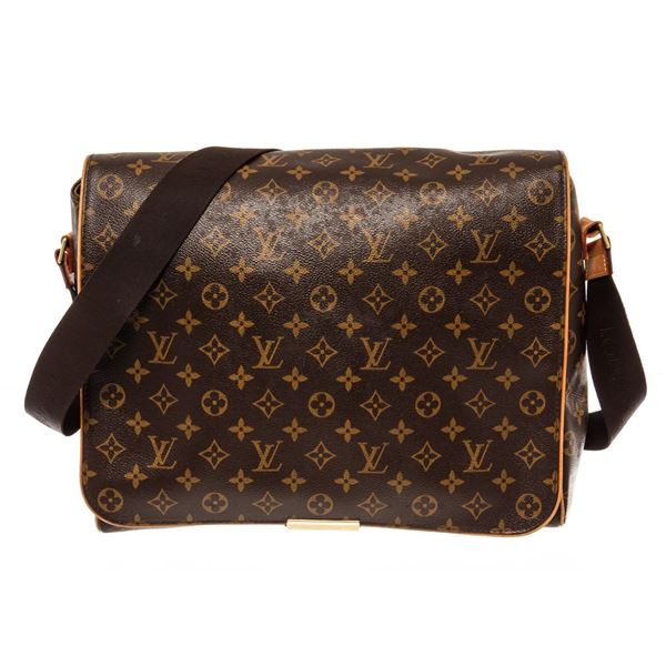 Louis Vuitton Brown Monogram Canvas Leather Abbesses Messenger Bag